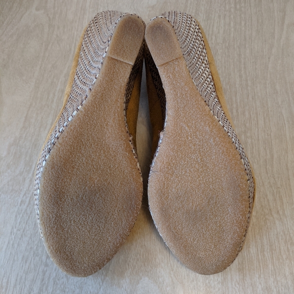 She's Collection Yellow Peep Toe Wedges 9 - Picture 9 of 12